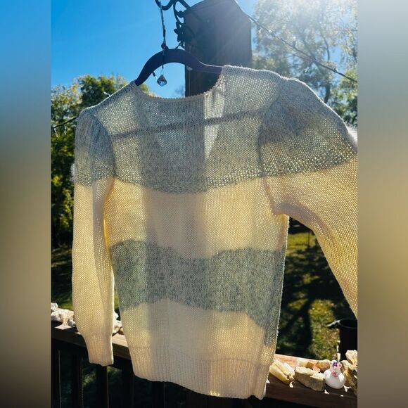 Nannelle vintage sweater (rayon, angora rabbit fur, linen) SZ S - Picture 3 of 6